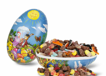 Påskeegg 15 cm smågodt og sjokolade