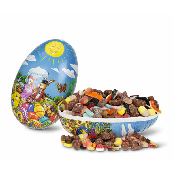 Påskeegg 15 cm smågodt og sjokolade